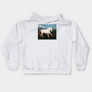 Perlino Quarter Horse Stallion Kids Hoodie